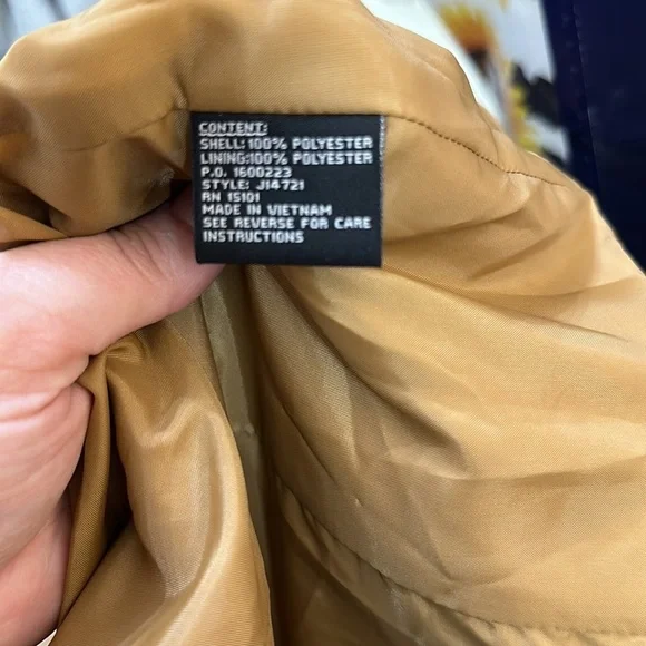 Jones New York Faux Suede Camel Color Button Down Blazer size S - Picture 9 of 10